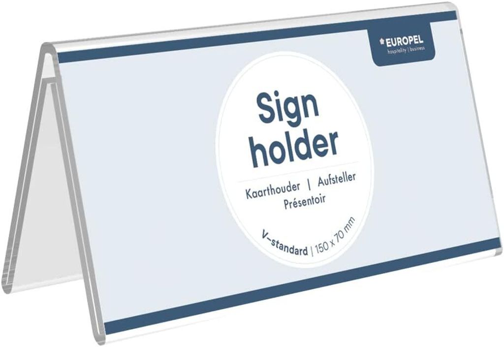EUROPEL Tisch-Namensschild 150 x 70 mm Dach-Form