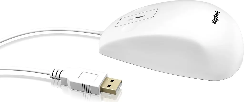 Souris filaire lavable IP68 blanche Keysonic KSM-5030M-W pour laboratoire