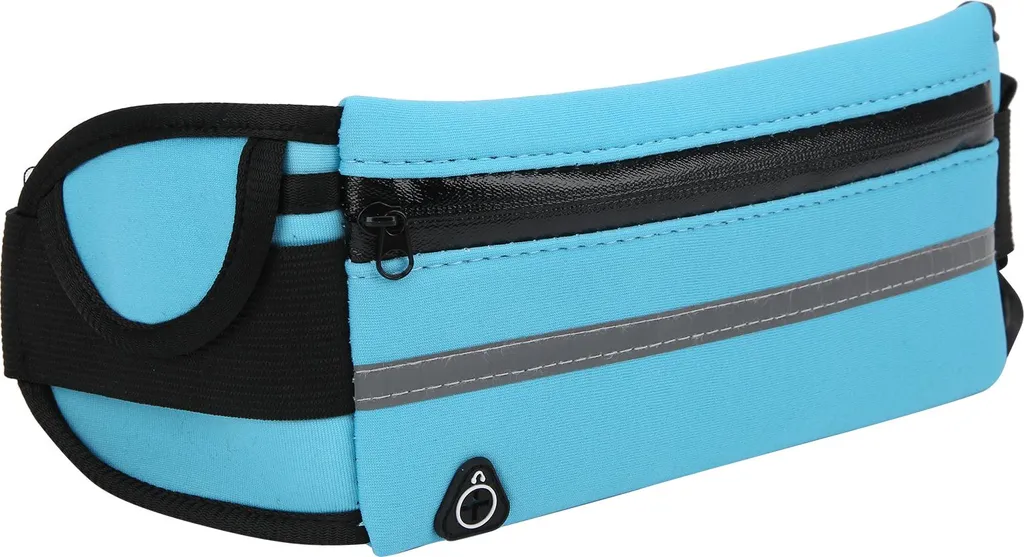 Marsupio 2L Unisex In Nylon Impermeabile - Tracolla Regolabile Fino A 140 Cm, Blu Scuro - Per Viaggi, Sport, Corsa, Escursionismo