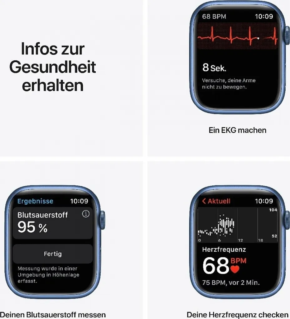 Montre Connectée Apple Watch S7 45mm Bleu Abyss avec Boîtier Alu - 3