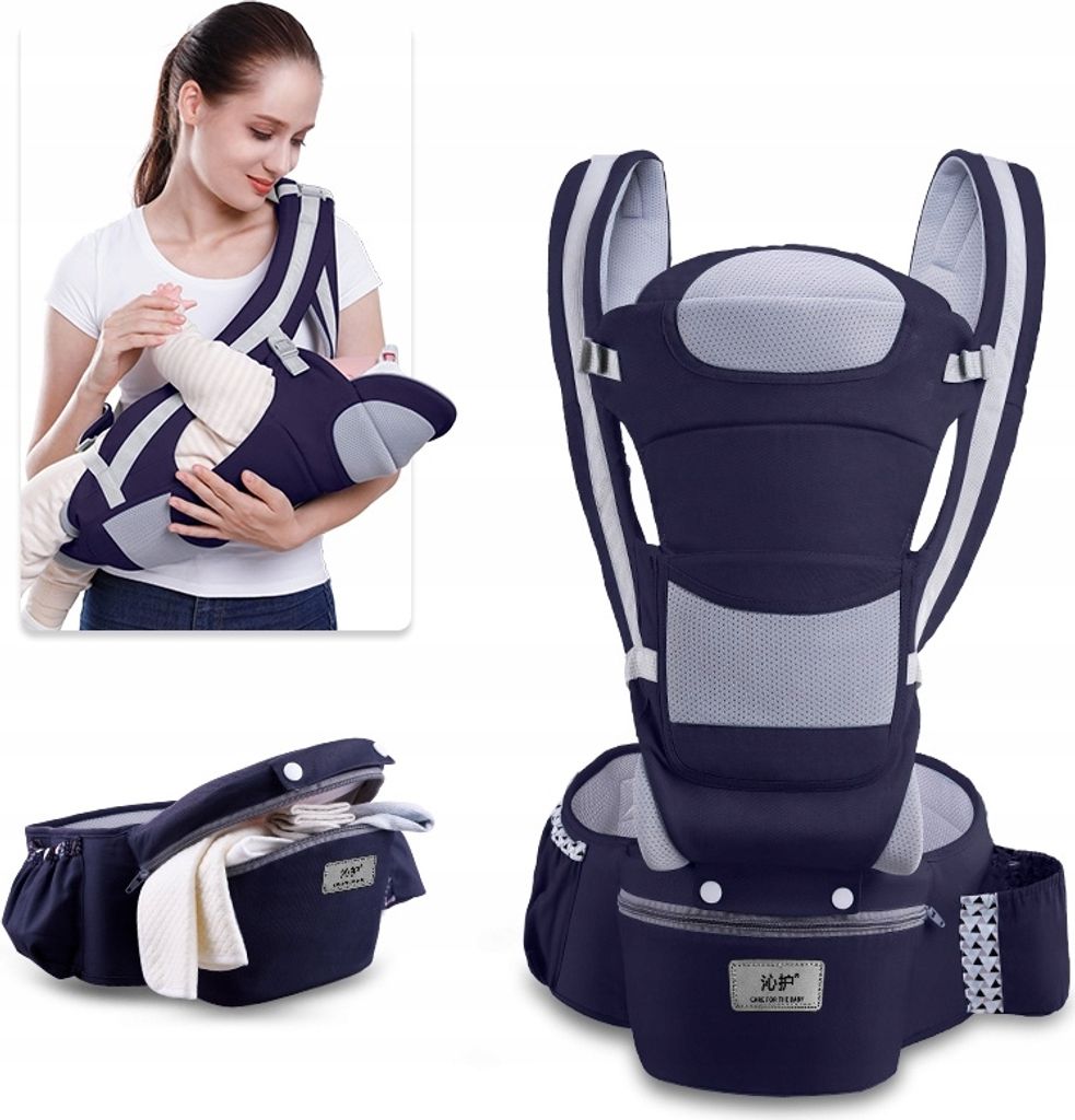 OMNA | Babytrage 15in1 - Dunkelblau - Sicher, komfortabel - Produktbild 