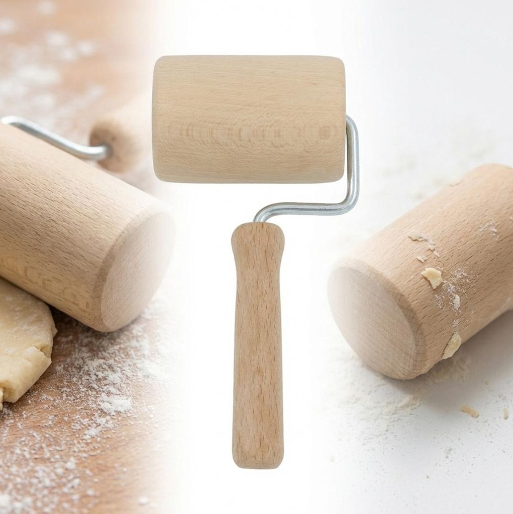 Drevený valček malý 16 cm s rukoväťou - valček na pečenie Obrázok produktu 
