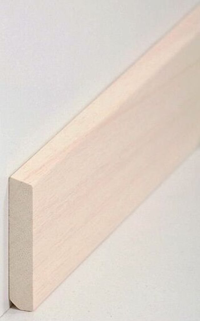 Sockelleiste Massivholz 10 x 58 x 2400 mm Abachi zum Kleben, Schrauben & Nageln Massivholz Fußleiste by PROVISTON 24 Meter | 10 Stück