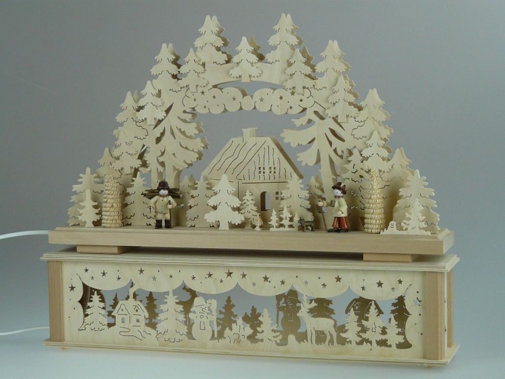 Original Erzgebirgischer Marken Schwibbogen Lichterbogen 50 x 43 cm K50-2_40