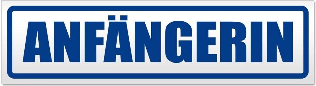 Kiwistar - Autoaufkleber - Verkehrsblau - 60 x 16 cm - Anfängerin - Hinweis Aufkleber Sticker für Auto, Kfz, Fahrrad, PKW, LKW