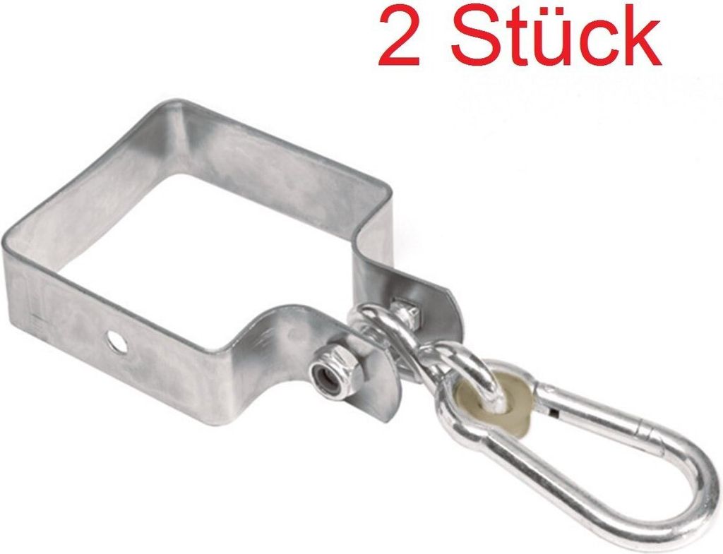 Premium Schaukelhaken mit Karabiner für Vierkantbalken Produktbild 