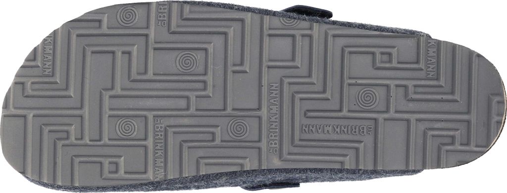 Dr. Brinkmann Herren Hausschuh Pantoffel Filz Clog Schnalle Filzdecksohle 220016, Größe:44 EU, Farbe:Blau