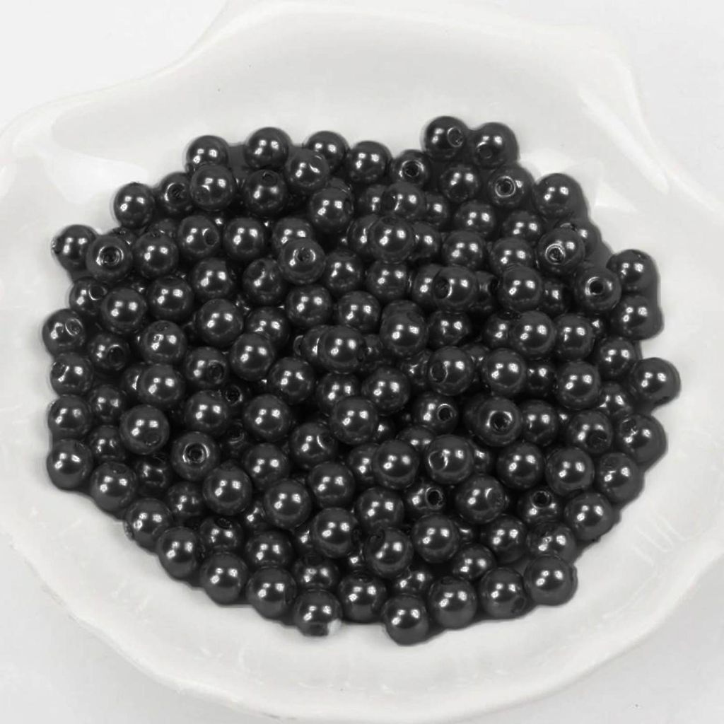 Perline di cera circa 200 pezzi, 6 mm, nero Immagine del prodotto 