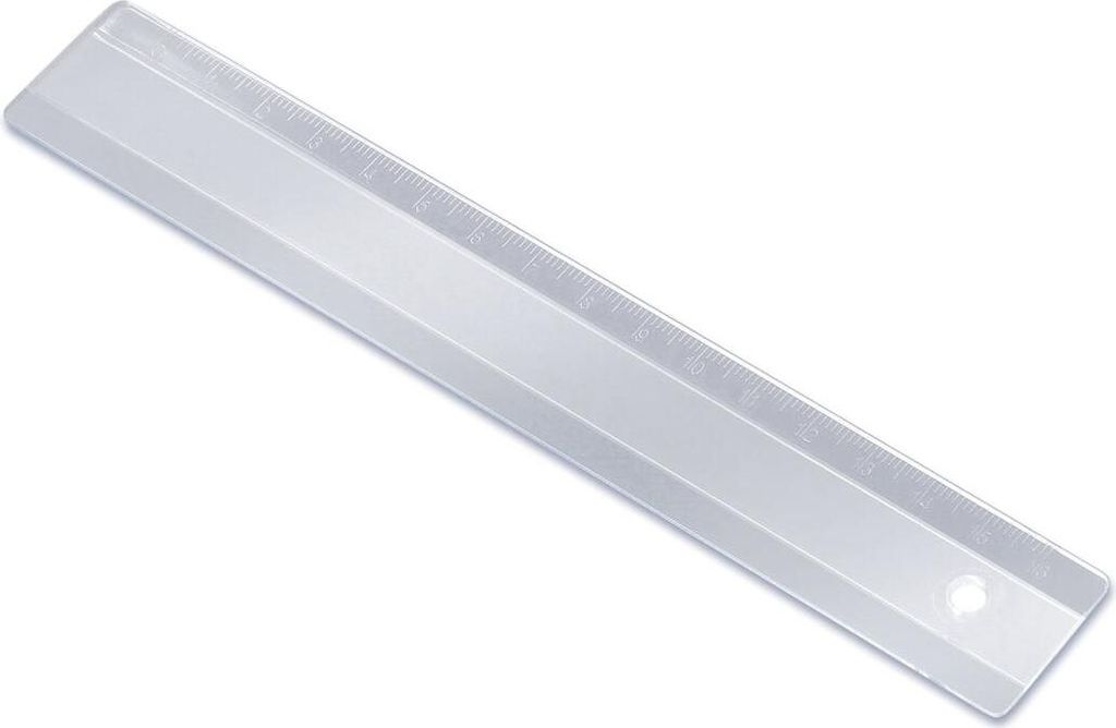 Kunststoff Lineal "16 cm" Transparent