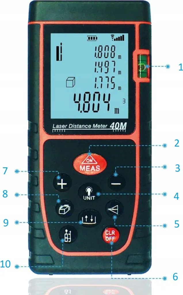 Télémètre laser 40M avec écran LCD rétro-éclairé et modes multiples - 12