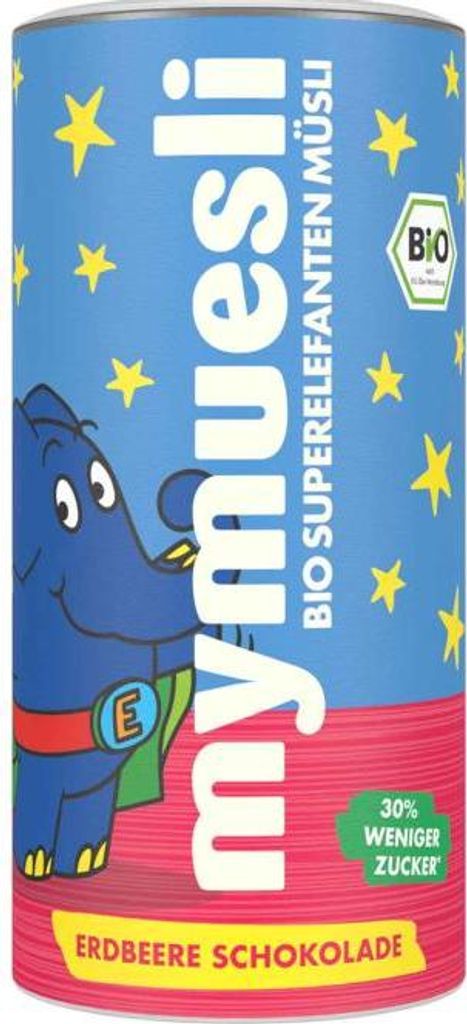 mymuesli Superelefanten Müsli Erdbeere Schokolade 340g