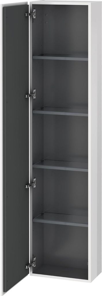 Duravit Hochschrank L-CUBE 400 x 243 x 1760 mm Anschlag links eiche dunkel gebürstet