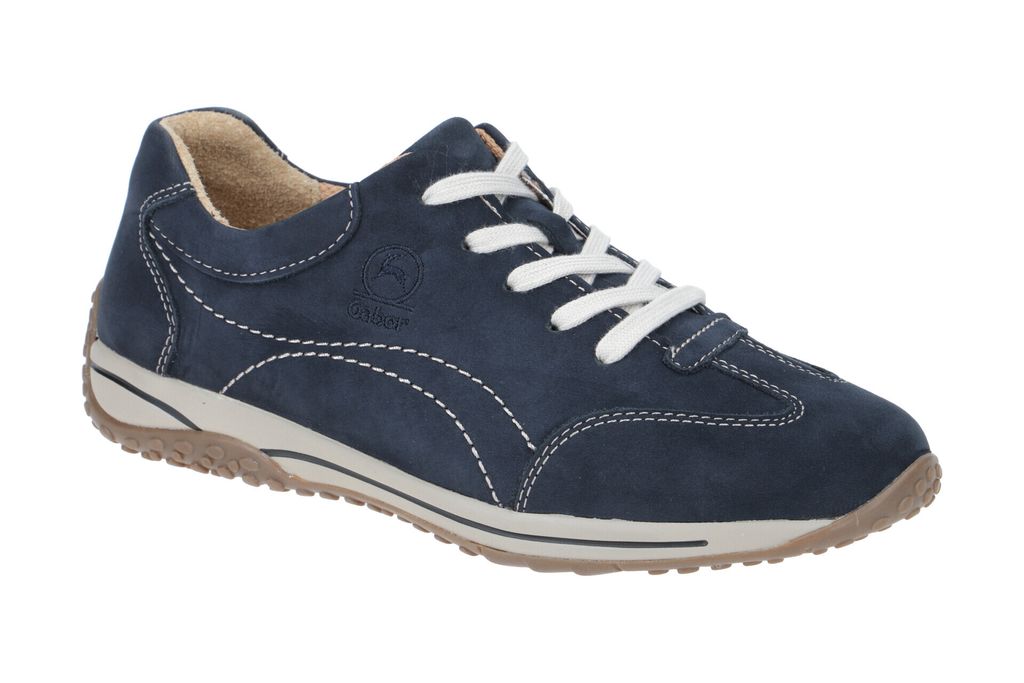 Gabor 46.385 Damenschuhe - bequeme Schnür- Halbschuhe blau Freizeit NEU