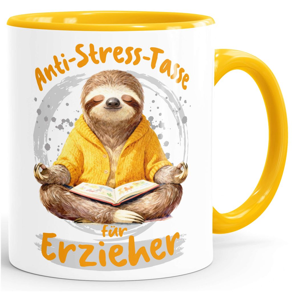Kaffee-Tasse Geschenk {styleVariationName} Anti Stress Bürotasse Faultier Lustig Arbeit Job Keramikbecher Moonworks