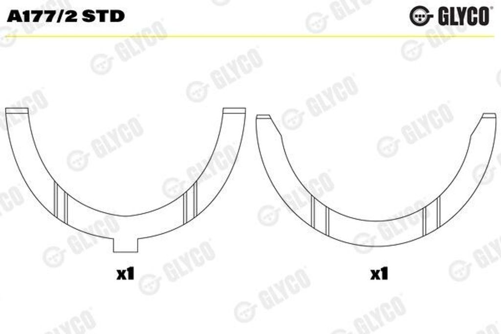 GLYCO Anlaufscheibe Kurbelwelle Anlaufscheiben Kurbelwelle A177/2 STD für RENAULT 4 (112)