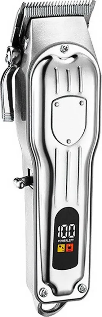 Tondeuse Cheveux et Barbe Sans Fil Argentée avec Batterie Rechargeable