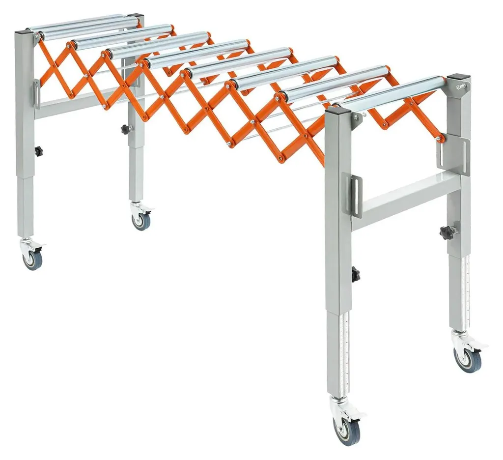 Convoyeur extensible haute résistance 50kg - Table à rouleaux de 130 cm
