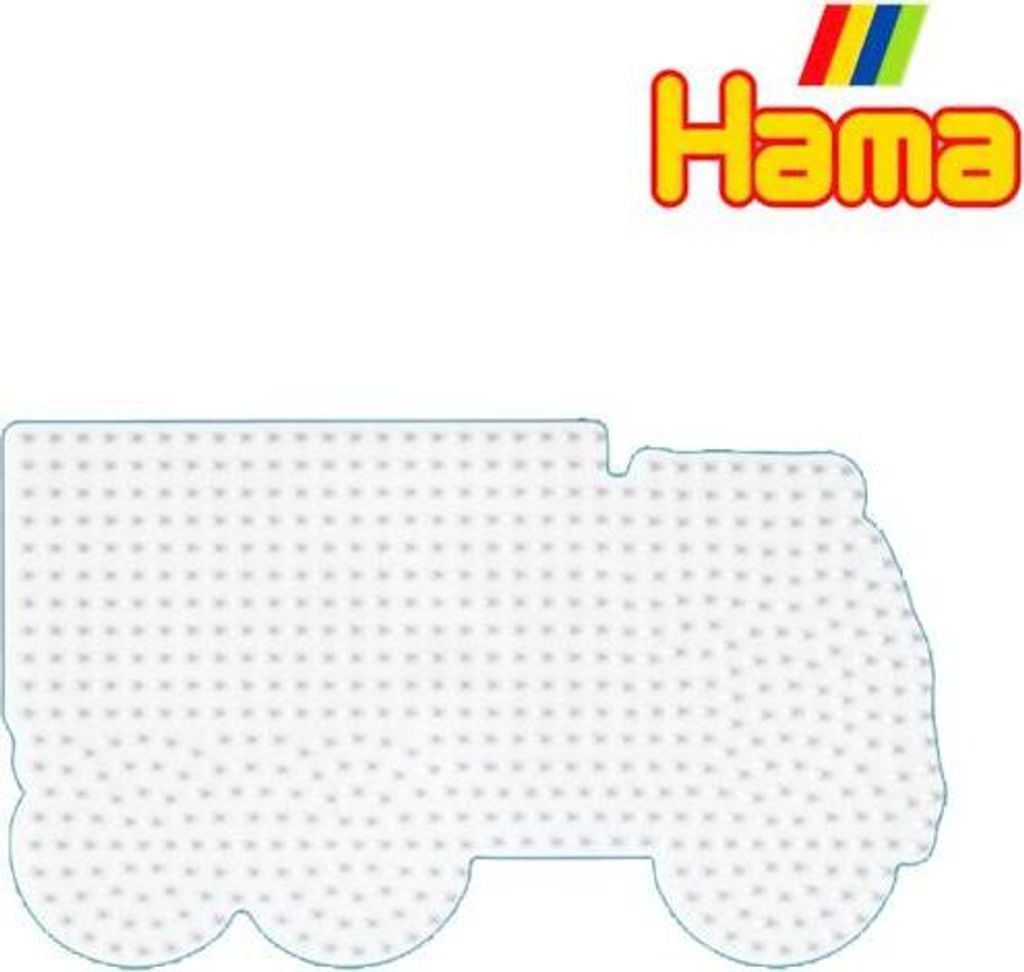 Hama® Bügelperlen Midi - Stiftplatte Brummi weiß Produktbild 