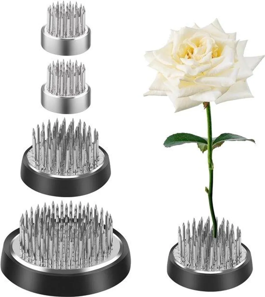 Support Kenzan Inox x4 : Stabilisez vos Bouquets sans Mousse Florale