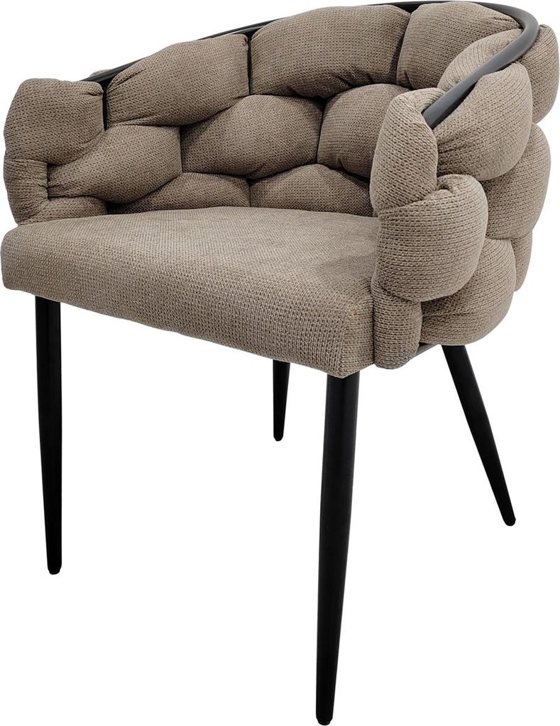 Stuhl Alsen Schwarz 60x80x68 cm (BxHxT), Sitzhöhe 49 cm, halbrunde Sitzschale, 140 kg Belastbarkeit