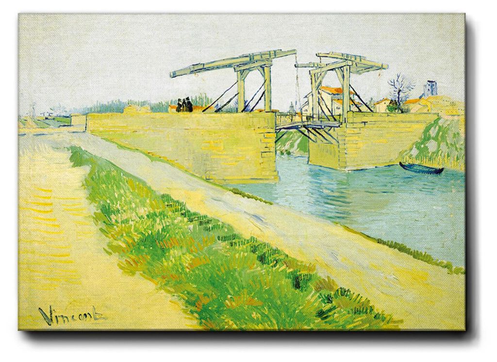 Giallobus - Die Langlois-Brücke - Vincent Van Gogh - 100L x 70B cm - Bild - Premium Loom Canvas mit hoher Dicke