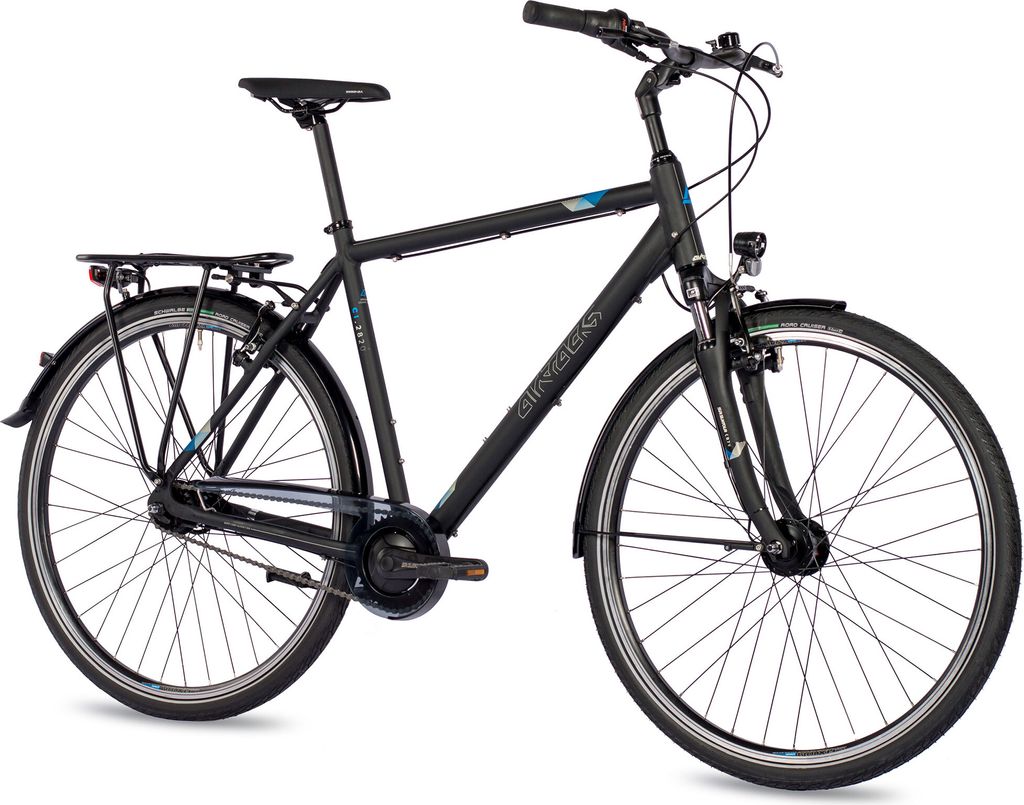 Airtracks Herren City Fahrrad 28 Zoll CI.2820 Shimano Nexus 7 Schwarz Matt 52cm für Körpergröße 165-175cm