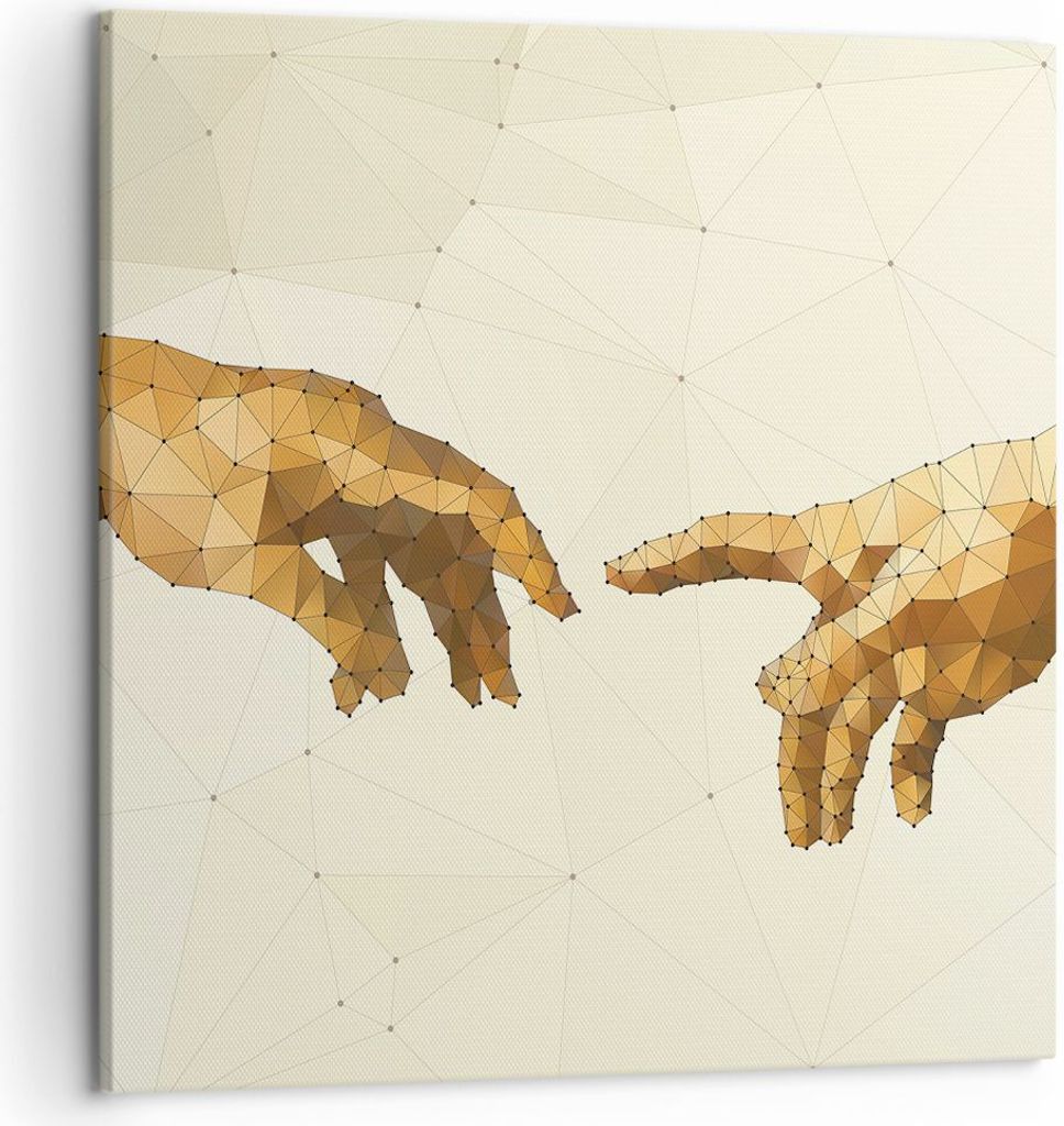 Bild auf Leinwand - Leinwandbild - Abstraktion modern - 50x50cm - Wand Bild - Wanddeko - Wandbilder - Leinwanddruck - Bilder - Kunstdruck - Wanddek...
