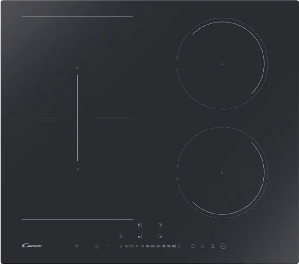 Table de cuisson induction 4 zones Candy 59 cm noire encastrable