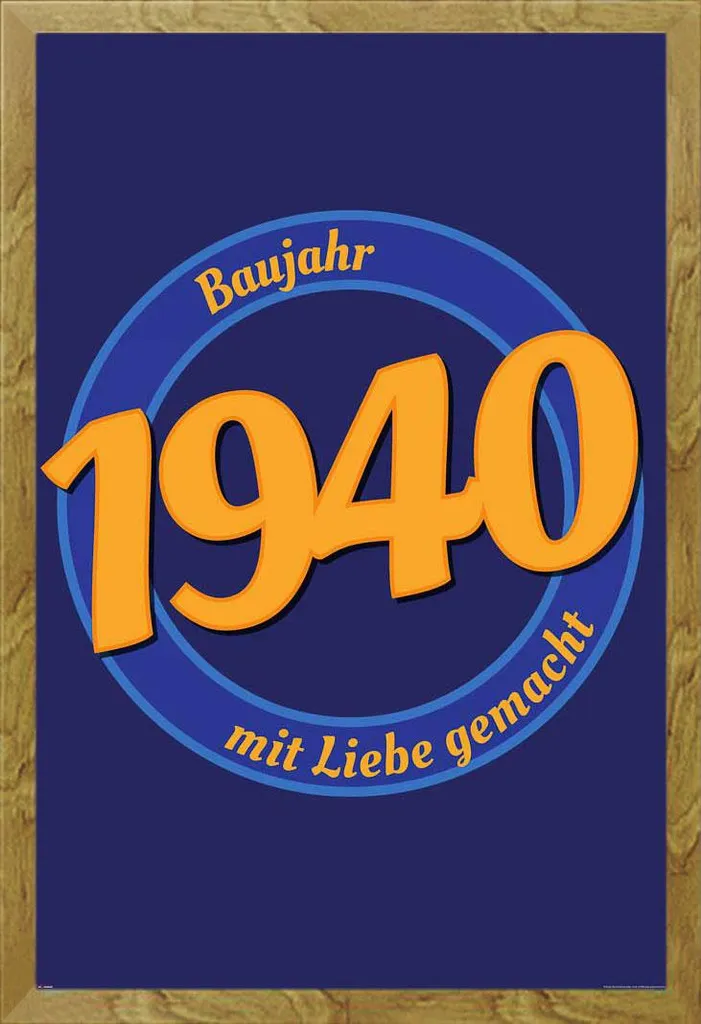 Kit Compleanno 1940 Shinsuke: Poster e Cornice MDF Rovere