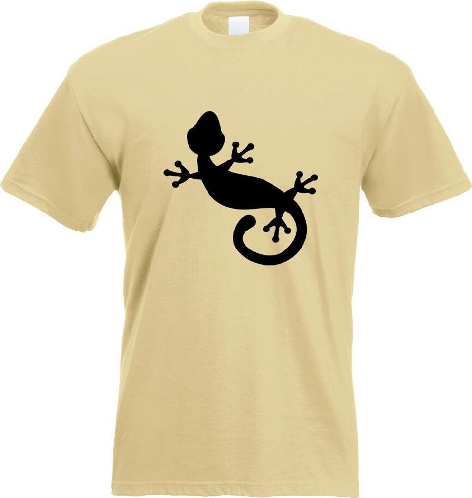 Kiwistar - T-Shirt - Khaki - Gecko Motiv 1 Motiv Bedruckt Funshirt Design Print - mit Motiv Bedruckt - Funshirt Design - Sport - Freizeit - Herren ...