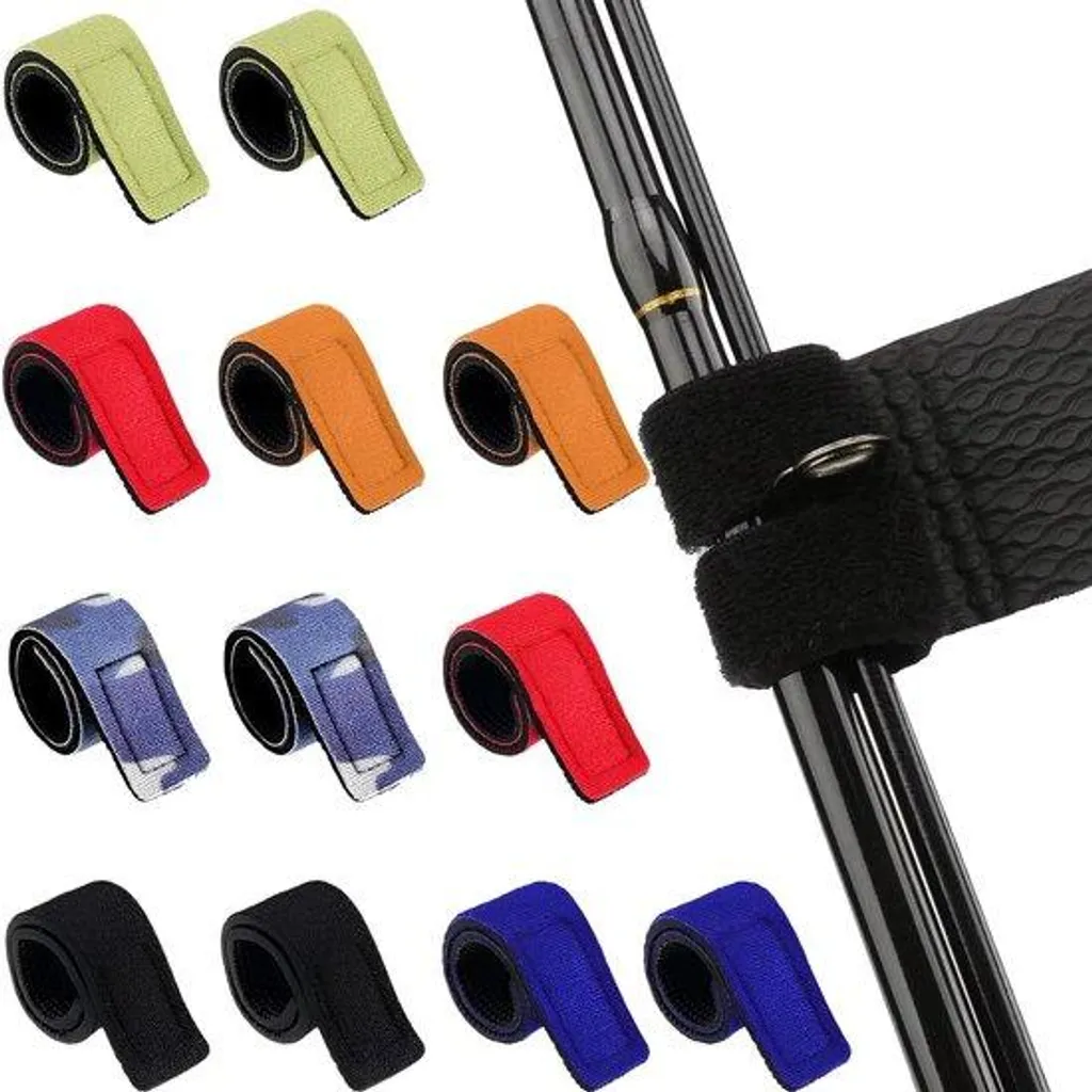 Accessoires de transport canne à pêche sangles élastiques lot de 12