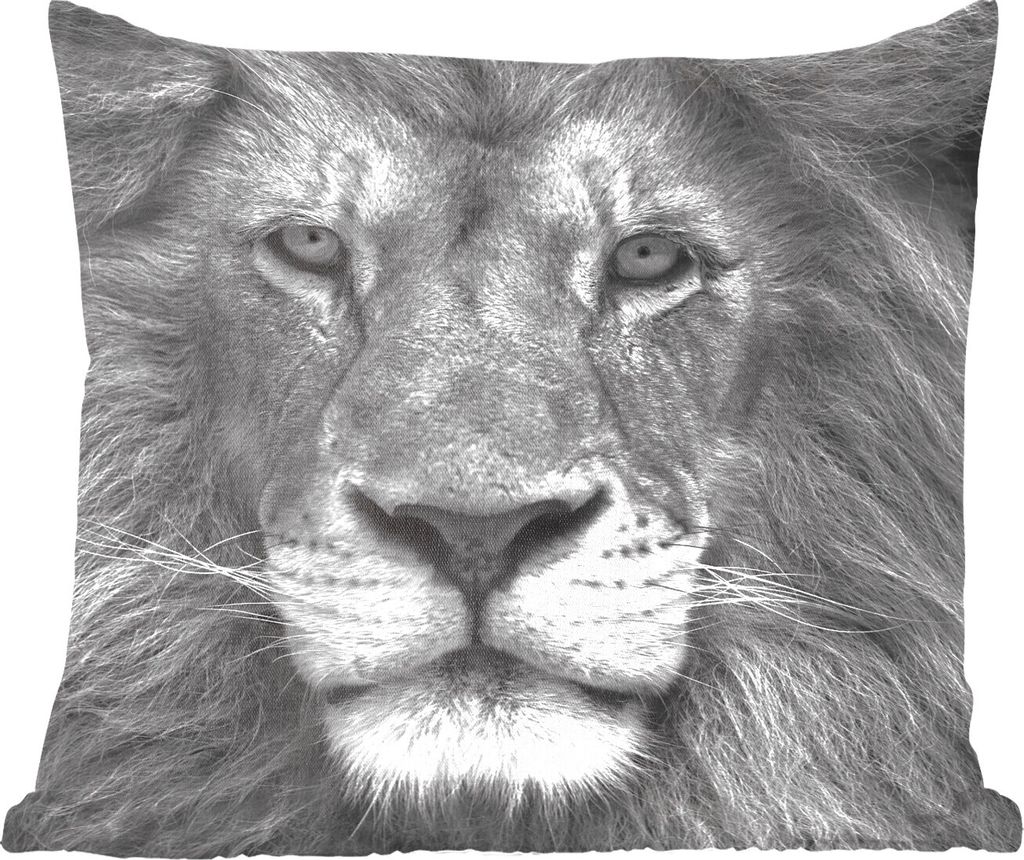 MuchoWow Zierkissen Sofakissen Wohnzimmer Dekokissen 40x40 cm Persischer Löwe auf schwarzem Hintergrund - Sofakissenbezüge - ohne füllung