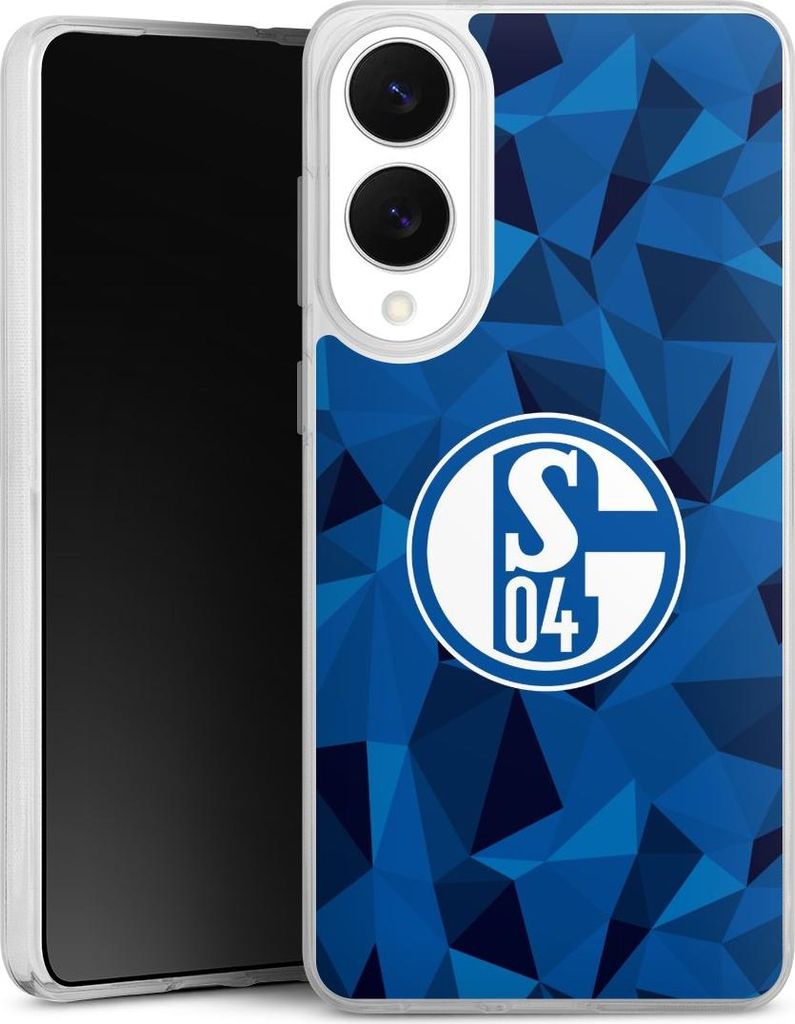 DeinDesign Handyhülle für Samsung Galaxy S25 Edge Silikon Hülle Case Smartphone Schutzhülle Camouflage FC Schalke 04 Muster