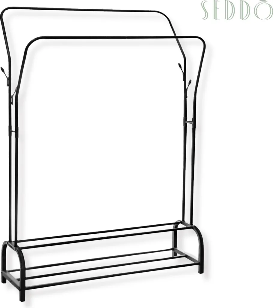 Aménagement de couloir : étagère à vêtements large en métal durable - 4