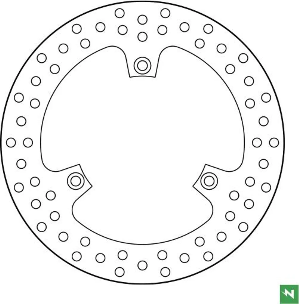 Disque de frein arrière DF4122A rigide 245mm pour moto et scooter