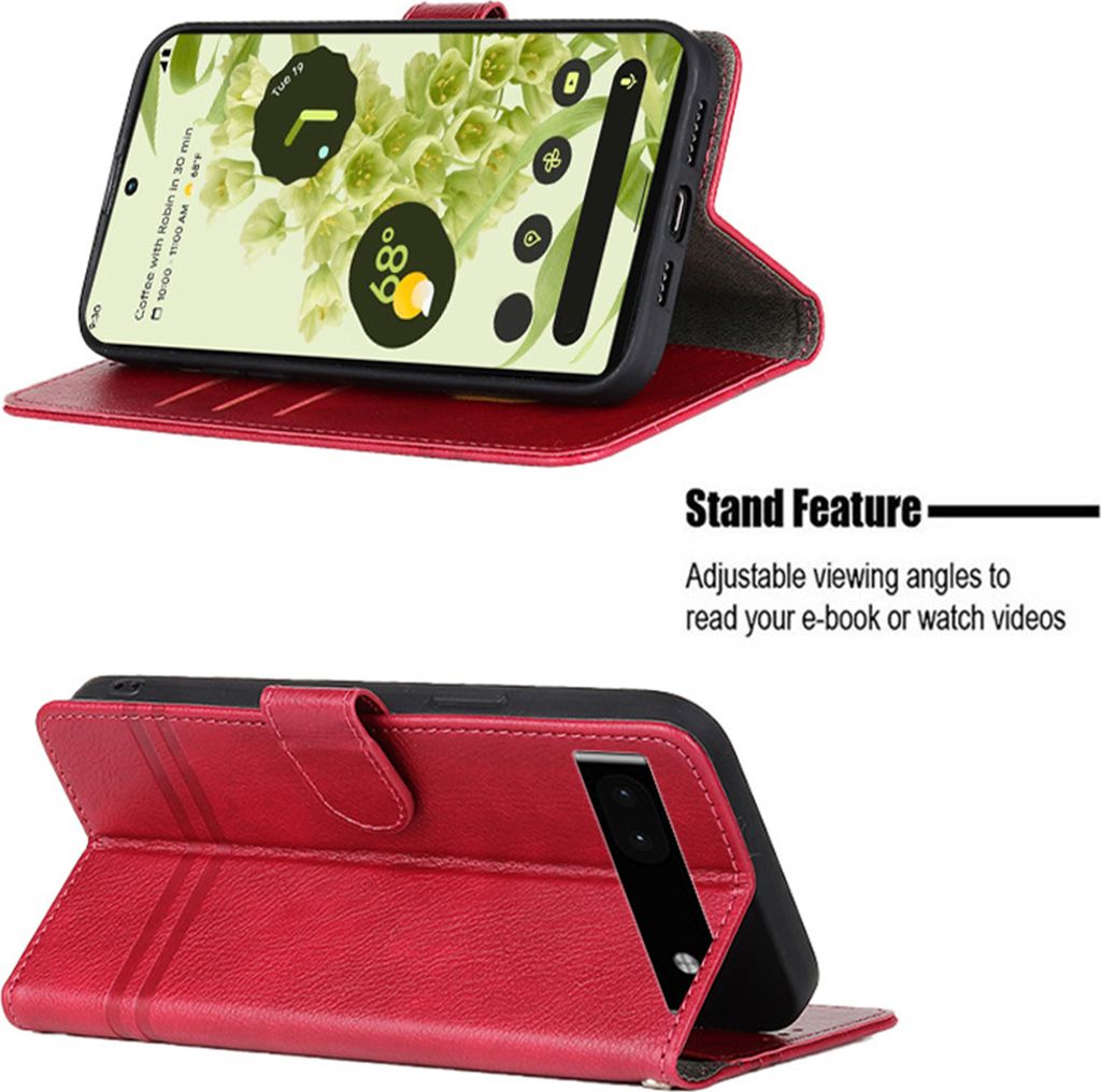 Für Google Pixel 6/7 Pro Case Phone Protector Flip Cover Magnetic Multifunktional Anti-Drop Staubsicherer Kartenspeicher Support Mobilfunkkoffer-W...