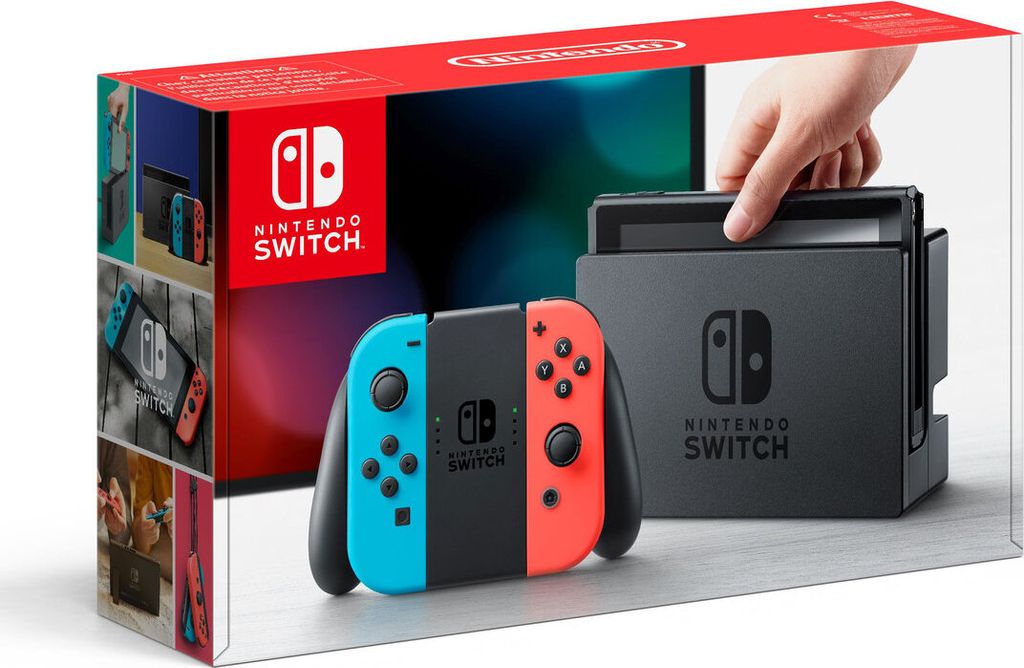 Nintendo Switch Konsole, Farbe: Neon-Rot/Neon-Blau Produktbild 7