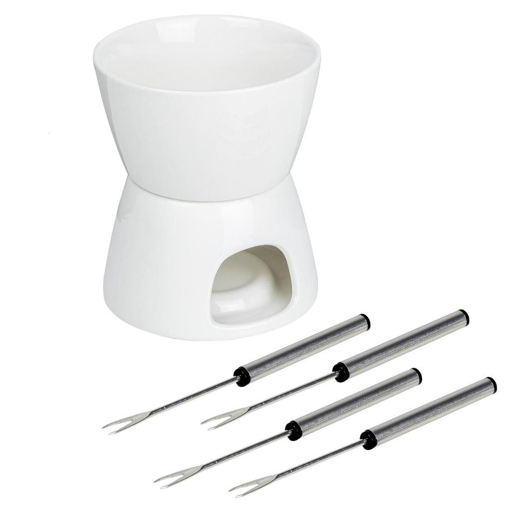 Schokoladenfondue-Set für 4 Personen, Keramik-Fonduebecher Produktbild 