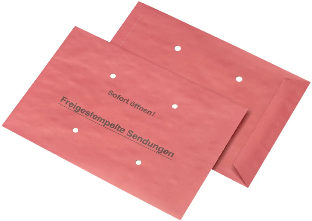 Pochette de Courrier B4 Rouge MAILmedia 120g avec Fermeture Adhésive
