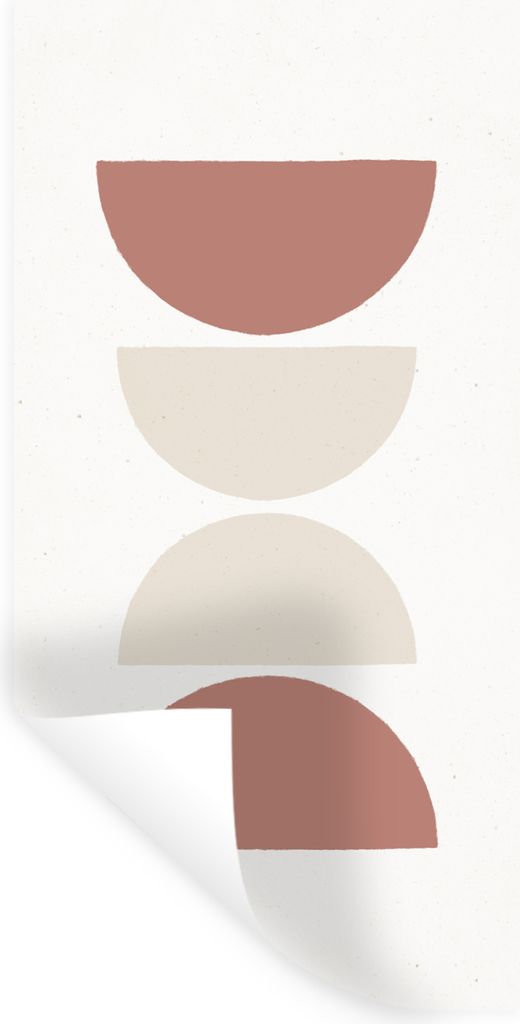 MuchoWow Wandtattoo Wandsticker Wandaufkleber Minimalismus - Pastell - Gestaltung 80x160 cm Selbstklebend und Repositionierbar - Sticker - Dekorf...