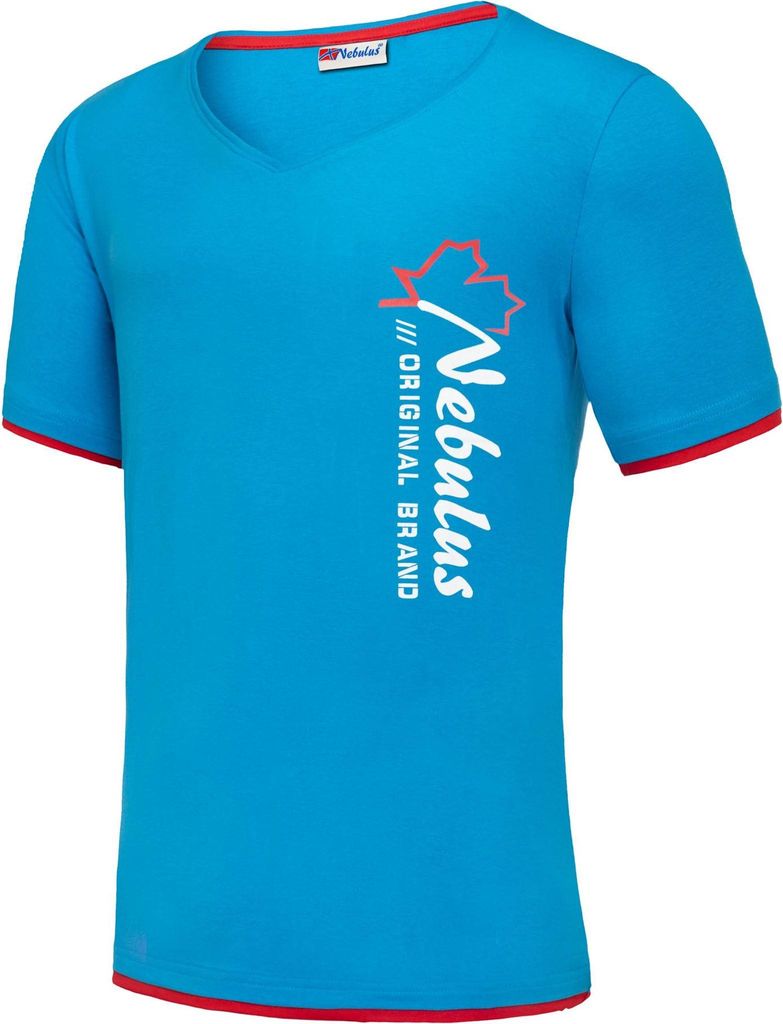 Nebulus T-Shirt KENO Herren, stylisches Shirt, V-Ausschnitt, P5352 - Herren, malibublau, L