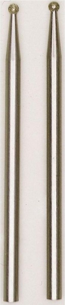 Proxxon 28212 Diamantschleifstifte Form Kugel 1,0 mm 2 Stück/Packung, Grün