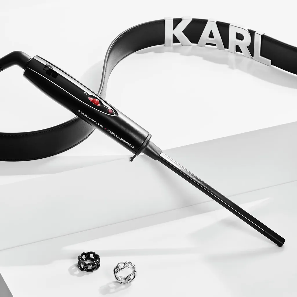 Rowenta CF311L Curls Forever x KARL LAGERFELD Fer à friser Noir fin