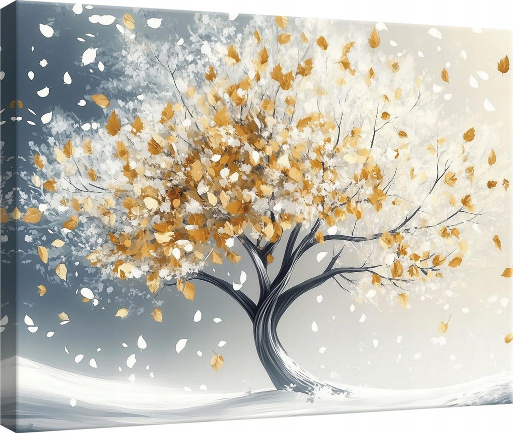 Wandbild Leinwand Bilder Abstrakt Blumen Baum 100x75 cm XXL Modern Leinwandbild Leinwandbilder Wohnzimmer Schlafzimmer