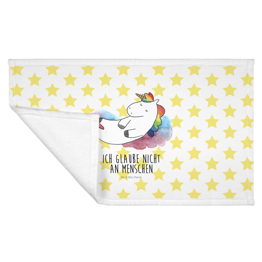 Mr. & Mrs. Panda Handtuch Einhorn Wolke 7 - Weiß - Geschenk, Unicorn, Frotteehandtuch, Menschen, frottierhandtuch, kleines, Glaube, baumwolle, Wit...