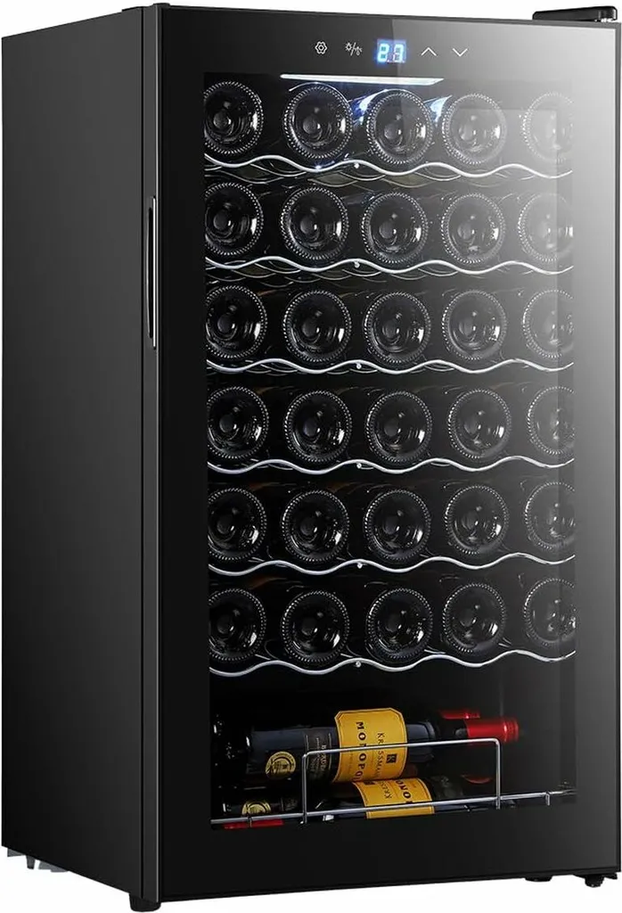 Cave à vin silencieuse 34 bt Cecotec GrandSommelier 34030 Black 02715
