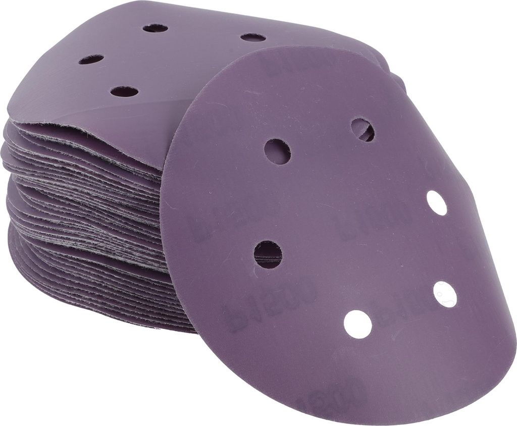 50 Stk. Schleifscheiben, 6" 6 Loch 1500 Körnung Klett-Schleifpapier Universal für Metall, Holz, Automobilreparatur Haltbarkeit Keramik-Polyester-...
