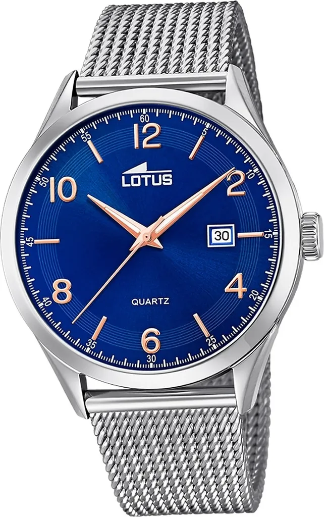 Lotus orologio da uomo in acciaio inossidabile orologio da polso argento lusso minimalista D2UL18631/3