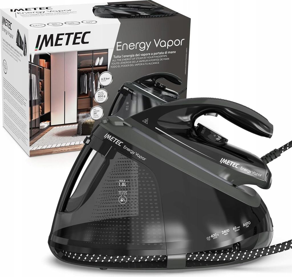 Imetec Energy Vapor Ferro da stiro con generatore di vapore Immagine del prodotto 