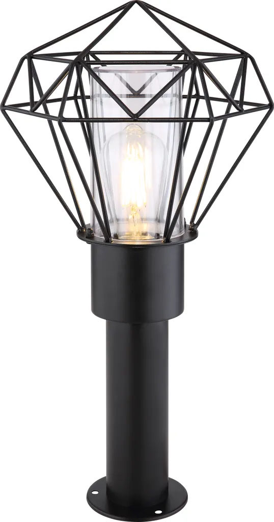 Globo Lighting luce da esterno in acciaio inox nero, 1x E27 LED